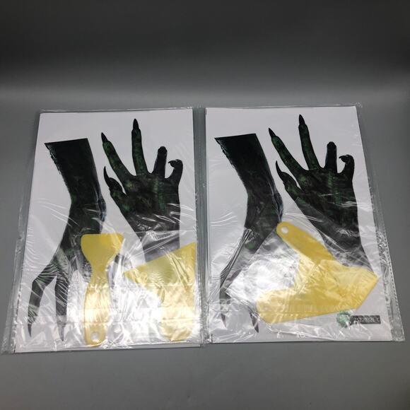 5 Styles Halloween 3D Claw Decoration Wall Stickers for Window Decor w/Scrapers - Picture 3 of 13